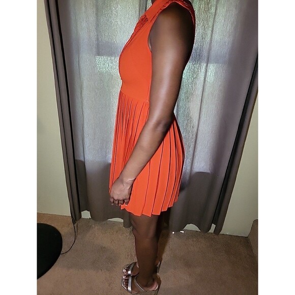 Greylin  Dress Small Pleated Eyelet Embroidered Cut Out - Picture 6 of 9